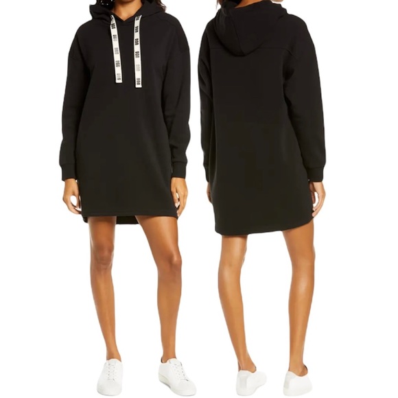 New Ugg Lucille Hoodie Dress Black Size 